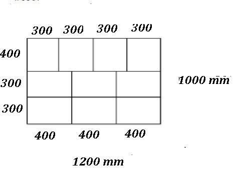 Carpet tiles are going to be used to cover floor the floor is a 1200mm by 1000mm rectangle each carp