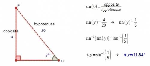 Find the measure of angle y. round your answer to the nearest hundreth.