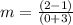 m=\frac{(2-1)}{(0+3)}