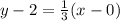 y-2=\frac{1}{3}(x-0)