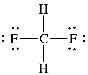 Problem 9.4 the molecule shown here is difluoromethane (ch2f2), which is used as a refrigerant calle