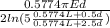 \frac{0.5774 \pi  Ed}{2 ln (5\frac{0.5774L +0.5d}{0.5774L +2.5d})}