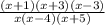 \frac{(x+1)(x+3)(x-3)}{x(x-4)(x+5)}