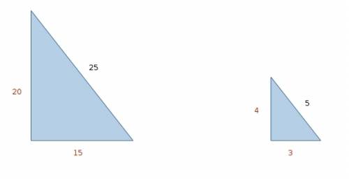 Two similar right triangles have areas of 6 square inches and 150 square inches. the length of the h