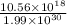 \frac{10.56\times 10^{18}}{1.99\times 10^{30}}