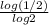 \frac{log(1/2)}{log2}