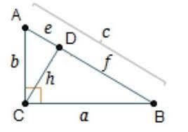 Given:  right triangle abc with altitude prove:  a2 + b2 = c2 complete the paragraph proof. you can