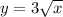 y=3\sqrt{x}