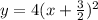 y=4(x+\frac{3}{2})^2