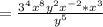 =\frac{3^4x^8y^2x^{-2}*x^3}{y^5}