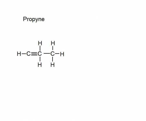 Hurry. which of the molecules below is propyne?