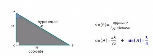 Evaluate the function requested. write your answer as a fraction in lowest terms. find sin a.