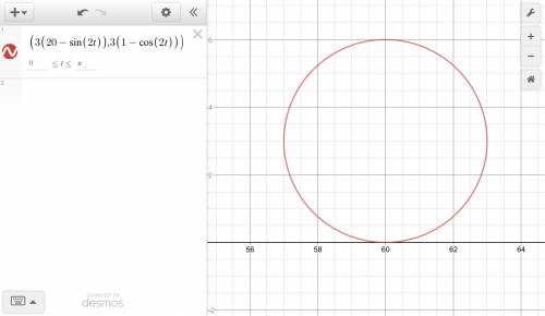 Find the area under one arch of a cycloid described by the parametric equations x = 3(20 - sin 20) a