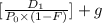 [\frac{D_{1} }{P_{0}\times (1 - F) }] + g
