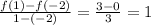 \frac{f(1)-f(-2)}{1-(-2)}=\frac{3-0}{3}=1