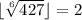 \lfloor\sqrt[6]{427}\rfloor=2