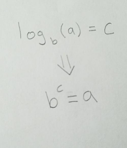 How to change a logarithmic equation into exponential form?