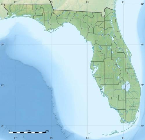 The numbers labeled on the map of florida are mile markers. assume that route 10 between quincy and