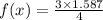 f(x)=\frac{3\times1.587}{4}