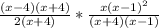 \frac{(x-4)(x+4)}{2(x+4)}*\frac{x(x-1)^2}{(x+4)(x-1)}