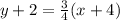 y+2=\frac{3}{4}(x+4)
