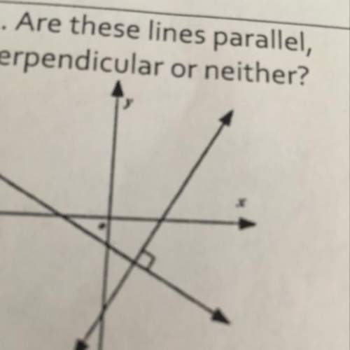 Are these lines parallel, perpendicular, or neither? !
