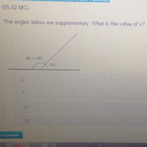 The angles are supplementary what is the value of x