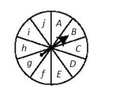 what is the measure of a counterclockwise rotation about the spinner center that maps label i