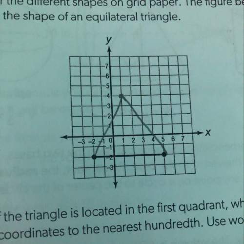 If third vertex of the triangle is located in the first quadrant, what are the coordinates of the ve