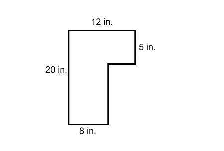 What is the area of the figure?  a. 180 square inches b. 220 squ