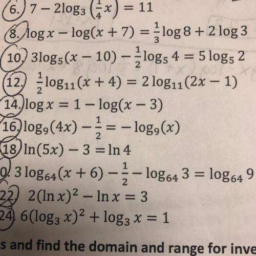 3log5(x-10)-1/2log54=5log52 solve each equation. #10