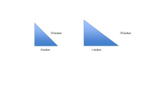 The two triangles below are similar. find the value of x. be sure to explain your steps