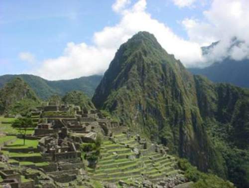 This picture of the incan city of machu picchu shows an agricultural technique used by incan farmers