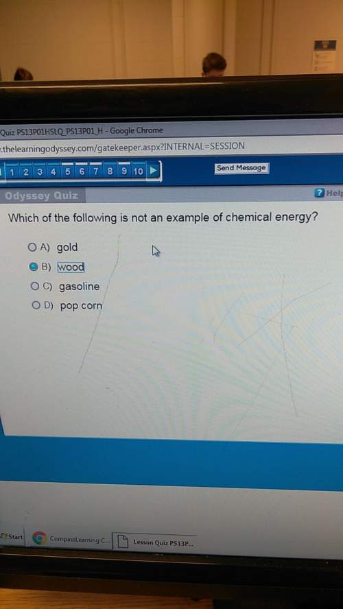 Which if the following is not an example of chemical energy?