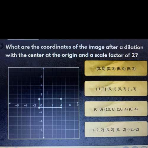 What are the coordinates of the image after a dilation with the center at the origin and a scale fac