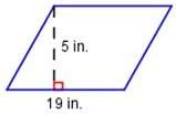 What is the area of the parallelogram?  a. 47.5in2 b. 95in2 c. 115.25 in2 d