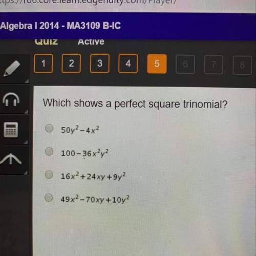 Which shows a perfect square trinomial?
