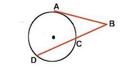 ∠abd is formed by a tangent and a secant intersecting outside of a circle. if minor arc ac = 78° and