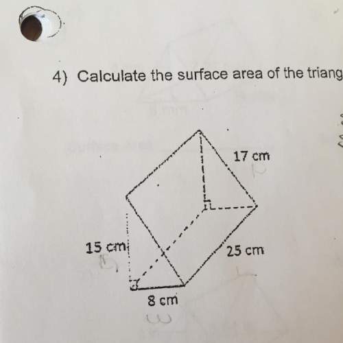 Calculate the surface area of the triangular prism below