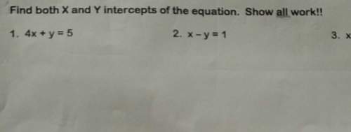 How do i find both x and y intercepts for 4x+y=5