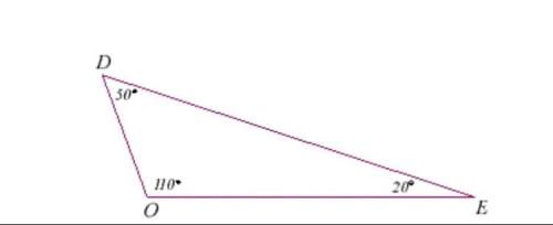 What is the longest side of the triangle shown?  side de side od side oe