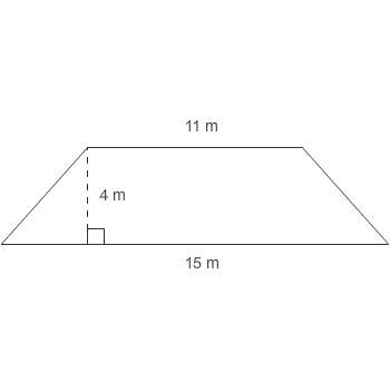 What is the area of the trapezoid?  a. 30 m2 b. 34 m2 c. 44 m2 d. 52 m