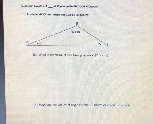 Asap will mark brainliest  triangle abc has angle measures as shown. b. what are the val