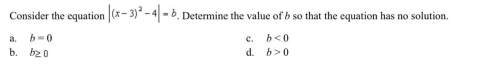 Determine the value of b so that the equation has no solution.