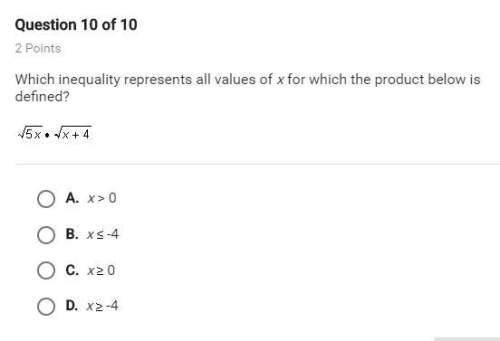 Which inequality represents all values of x for which the product below is defined