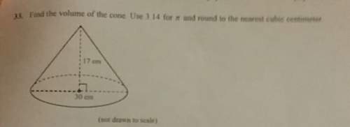 Find the volume of the cone. use 3.14 and round to the nearest cubic meter