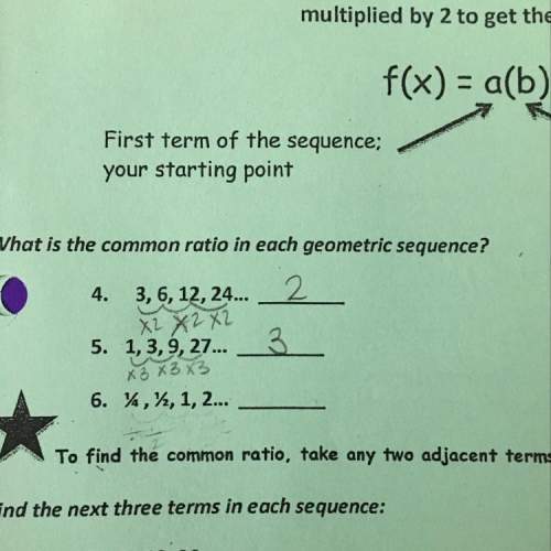 What is the common ratio in each geometric sequence