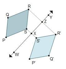 The image of parallelogram pqrs after a reflection across is parallelogram p'q'r's'. if