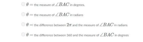 In the circle shown below, ∠bac is a central angle, and r is the length of ab. the area