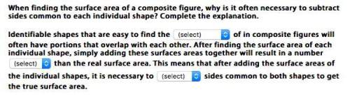 When finding the surface area of a composite figure, why is it often necessary to subtract sides com